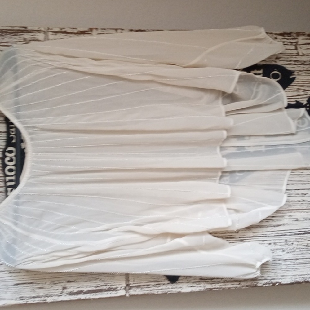 Bebe Sheer Top w/ Tails in back